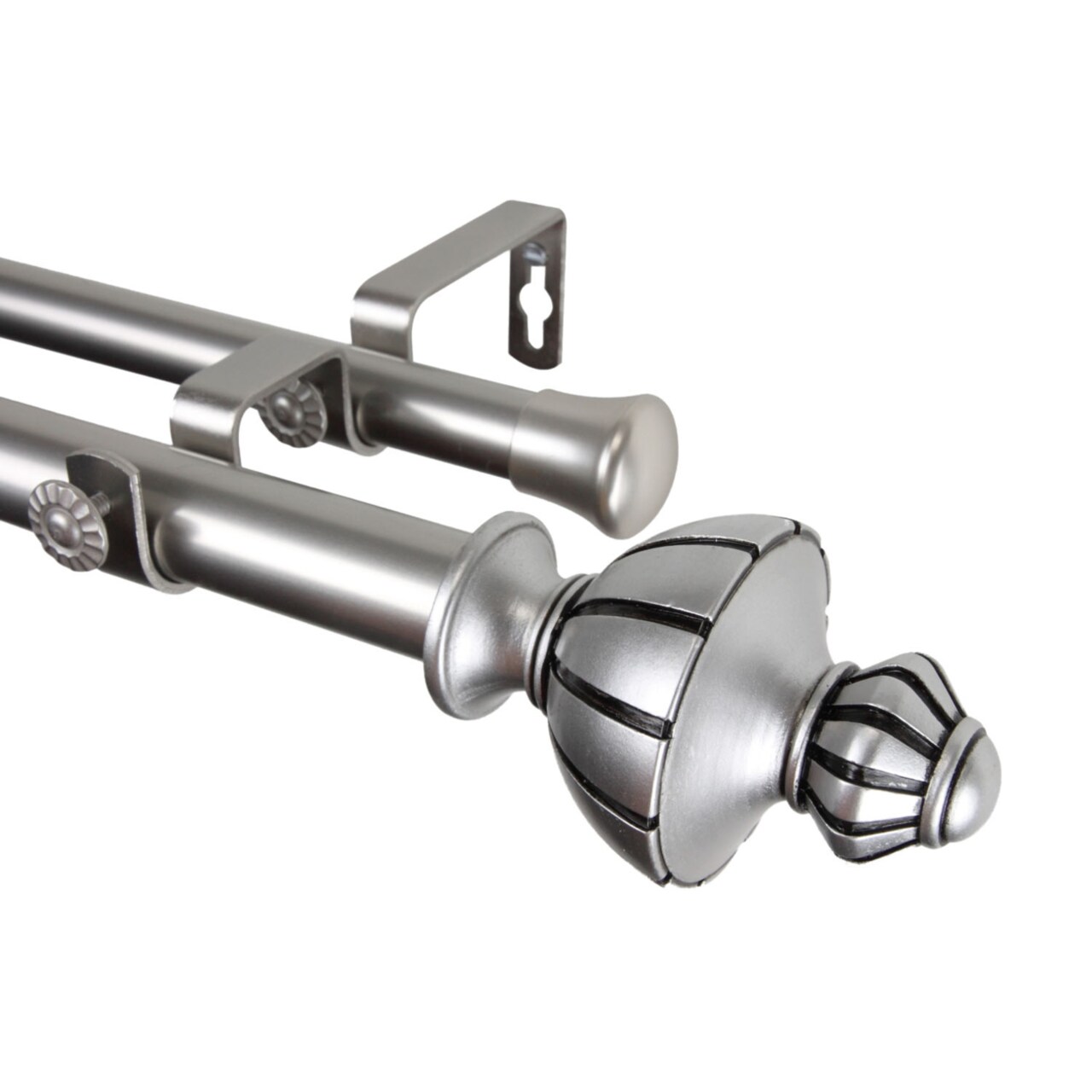 Rod Desyne Jerome Double Curtain Rod 120-170 inch - Satin Nickel